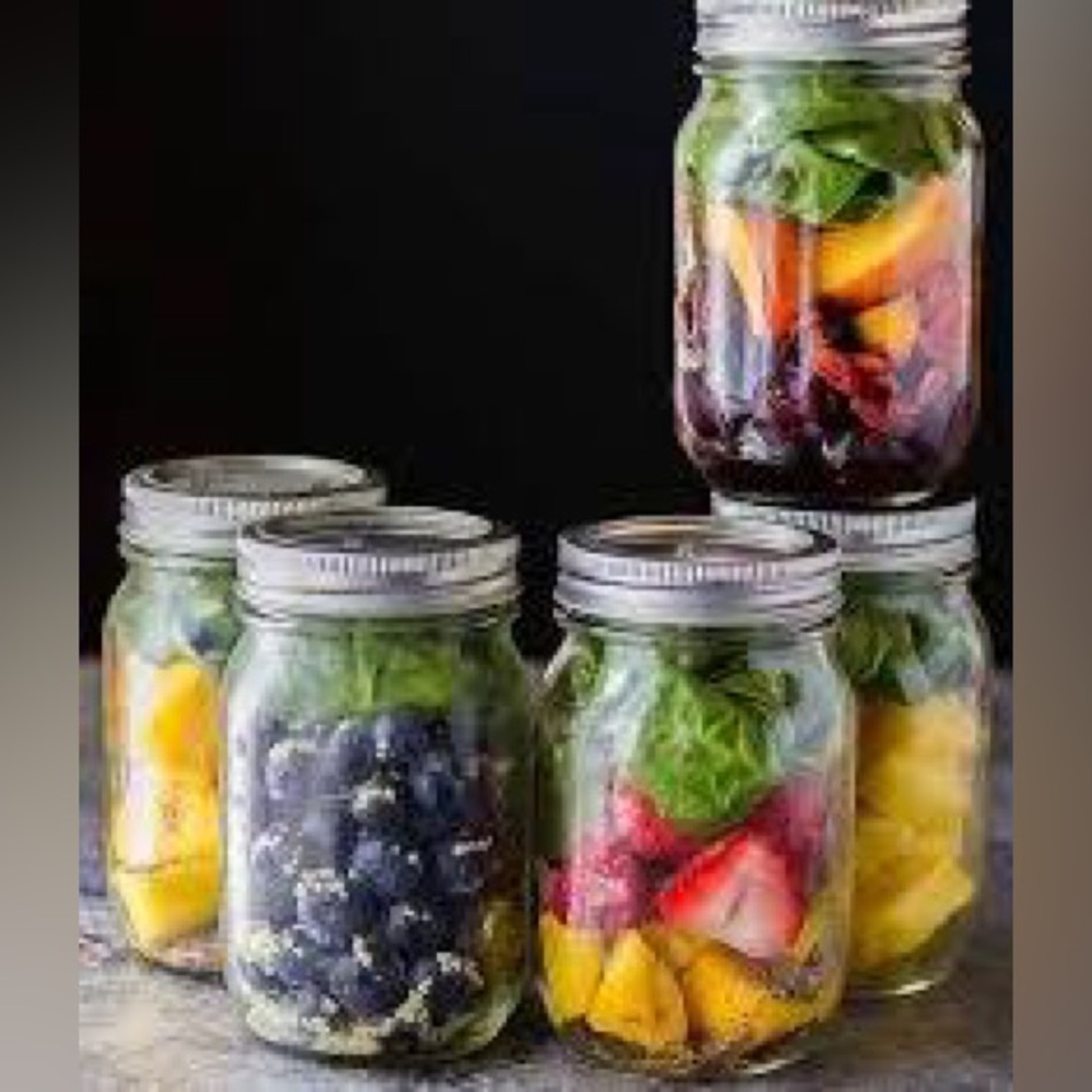 8 MASON JARS SMOOTHIE JARS ACAÍ BOWL BUNDLE MAKE SMOOTHES NOT WAR
